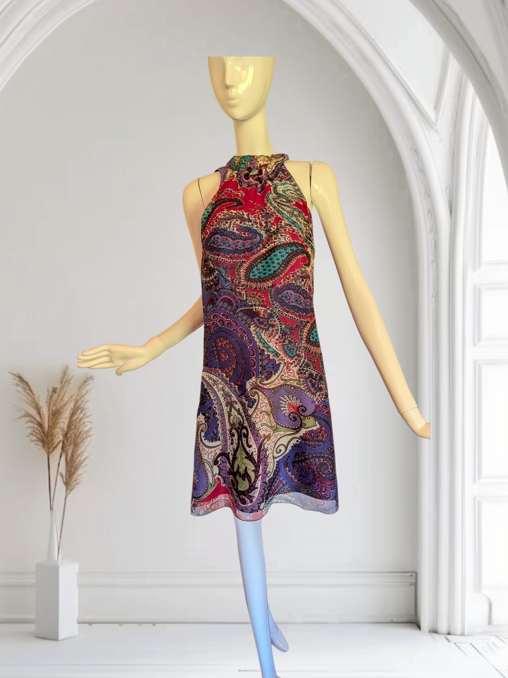 💯 % Silk Mini Dress in Multicolor